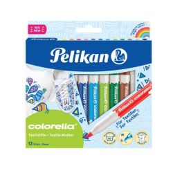 Pelican Pelikan Colorella Textile Marker With 12 Colours