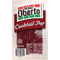 Oh Boy Oberto Classics Cocktail Pep Smoked Sausage Sticks 8-OUNCE Package Pack Of 8