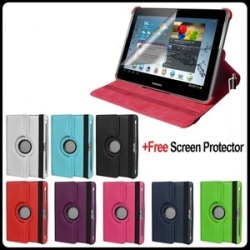 360 Rotating Case For Samsung Galaxy Note 10.1 N8000 With Free Screen Guard