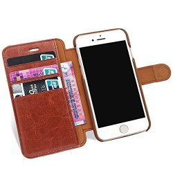 Iphone 8 Iphone 7 Case Wallet Leafbook Card Slot Premium Pu Leather Flip Wallet Leather Cover With Card Holder For Iphone 7 Iphone 8 Brown