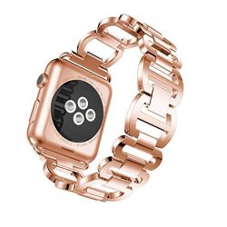 Yjydada Apple Watch Band Diamonds Stainless Steel Bracelet Watch Band Strap For Apple Watch Series 3 38mm 42mm 38mm Rose Gold Prices Shop Deals Online Pricecheck