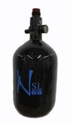Ninja Sl Carbon Fiber Air Tank 68CU 4500PSI Black - Blue Logo With Pro V2 Reg
