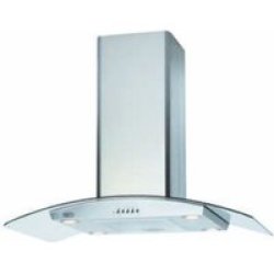 Defy Premium 900C Curved Glass Island Extractor Stainless Steel