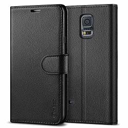 Vakoo Wallet Flip Case For Samsung Galaxy S5 Premium Pu Leather Phone Cover With Card Slot For Samsung Galaxy S5 Black