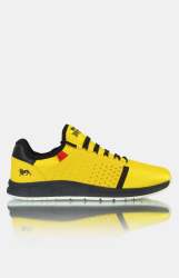 Mens Lace Up Casual Sneakers - Yellow-black - Yellow-black UK 7
