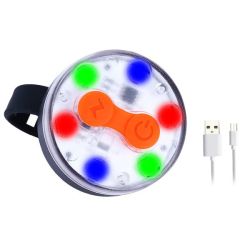Rgb Rechargeable Bicycle Safety Warning Light