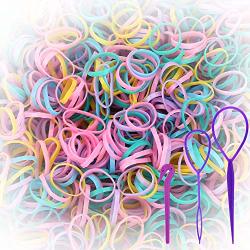 Ylyl 2003PCS Colored Rubber Bands Beautiful Colorful Elastic Rubber Band MINI Rubber Bands For Hair Spring Colors With 2PCS Topsy Tail Kit 1PCS Hair Rubber