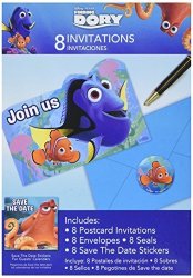 Amscan Finding Dory Invitations 8 Pack