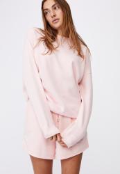 Cotton On Lifestyle Long Sleeve Crew Top - Pink Sherbet