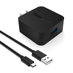 Huawei Y3 2017 Quick Charge 2.0 Voltiq 18W USB Wall Charging Kit With 6FT Micro USB Cable Qualcomm Certified 110-240V Dual Voltage