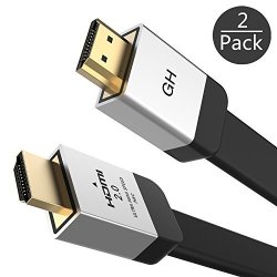 High Speed HDMI Cable 2.0 4K@60HZ 6 Ft Active Flat HDMI Cable For Tv Xbox PS3 PS4 PC Blu-ray Player Gold Plated Connectors Supports
