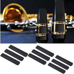 Vbestlife 9PCS Plastic Alto Saxophone Mouthpiece Reeds 2.5 Parts Repair Reed Accessory Black