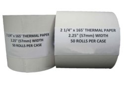 2 1 4" X 165' Thermal Cash Register Pos Receipt Paper 50 Rolls Case By Bam