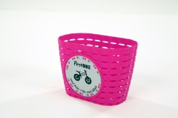 FirstBIKE Basket - Pink Includes Strap & Sticker