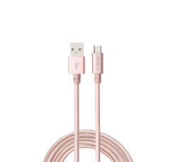 X-One Ultra Durable Micro USB 2m Charging Cable in Rose Gold