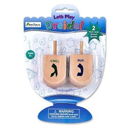 Let's Play Dreidel The Hanukkah Game 2 Extra Large Wood Dreidels Instructions Included
