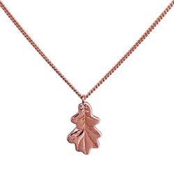 Oak Leaf Necklace - Rose Gold