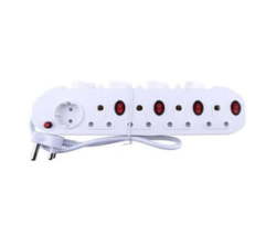 Effortless Control: 9 Way Multi Plug With Illuminated Switches