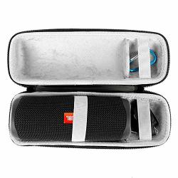 Mostof Hard Carrying Travel Case For Jbl Flip 5 Bluetooth Speaker Rainproof Rugged Eva Shell With Soft Interior Portable Case With Carabiner And Hand Strap