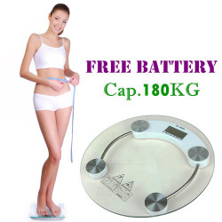 Personal Digital Round Glass Scale Capacity 180kg