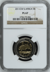 2011cw Oom Paul R5 Pl67 Only 2 Coins Graded Higher Extremely Low Mintage