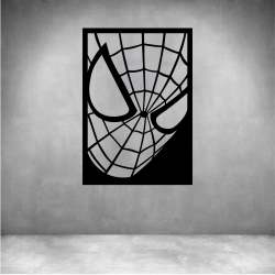 Spiderman Face - Matt Silver L 800 X H 1200MM