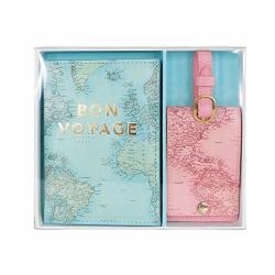Graphique"bon Voyage" Passport Case & Luggage Tag Set