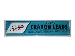 Scripto G720 Crayon Marker Leads Black 2 3 4" X 0.120" Dia. 4 Pieces Tube Made In Usa