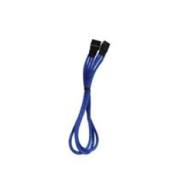 BitFenix.com Bitfenix Alchemy Multisleeved Cable 30CM 3 Pin Power Extension Cable For Cpu Or System Fan - Blue