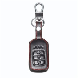 3 Buttons Leather Smart Remote Car Key Case Cover For Honda Accord Civic Jade