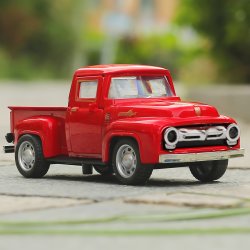 Red Truck Decor Vintage Red Truck Christmas Decor Metal Farmhouse Decorative Tabletop Storage MINI Diecast Car Decorations Truck For Home Kitchen Farm As Halloween Gift