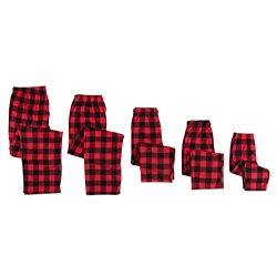 Mad Dog Concepts Matching Family Plaid Buffalo Christmas Pajama Pants + Santa Hat Set - Mens Medium