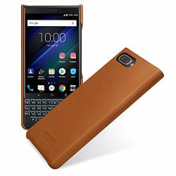 Tetded Premium Leather Case For Blackberry KEY2 Le Snap Cover Nappa Brown