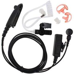 Aoer 3' 2-WIRE Coil Earbud Audio MIC Surveillance Kit For Motorola Two-way Radio HT750 HT1250