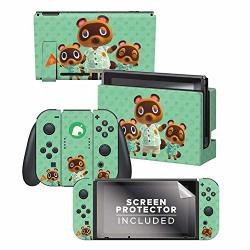 Controller Gear Authentic And Officially Licensed Animal Crossing: New Horizons - Tom Nook & Team Nintendo Switch Skin Bundle - Nintendo Switch