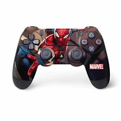 Skinit Decal Gaming Skin For PS4 Controller - Officially Licensed Marvel disney Spider-man In City Design