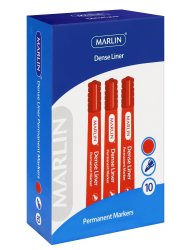 : Dense Liners Permanent Markers 10'S - Red