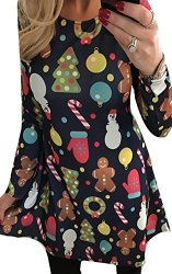 For G And Pl Women Christmas Long Sleeve Dress Merry Christmas M