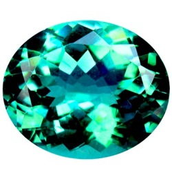 5.93ct Apatite G.i.s.a.certified Vivid Neon Blue-green Vvs