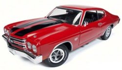'70 Chevrolet Chevelle Ss 396 Die Cast Model Sc 1 18 American Muscle New In Display Box.- Gteed