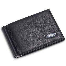 Ford Bifold Money Clip Wallet With 6 Credit Card Slots - Genuine Leather