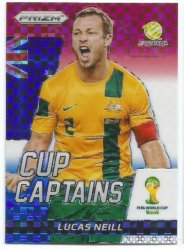 Lucas Neill - Fifa World Cup 2014 Prizm - Red blue Mirror Cup Captain Trading Card 19