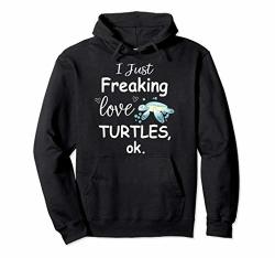 I Just Freaking Love Turtles Ok - Sea Turtle Beach Hoodie