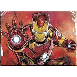 Marvel Comics Avengers Age Of Ultron Iron Man Distressed 2.5" X 3" Magnet With Gift Box
