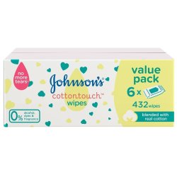 Johnson's Baby Cotton Touch Wipes 432'S