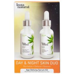 Instanatural Day & Night Skin Duo Age Defying Serum Kit 2 Bottles 1 Oz 30 Ml Each