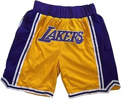 Ultra Game Ultra game NBA Los Angeles Lakers Mens Mesh Basketball Shorts,  Black, XX-Large