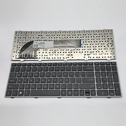 Sierra Blackmon Us Layout Notebook Keyboard For Hp Probook 4540 4540S 4545 4545S Series Silver Grey With Frame 639396-3181