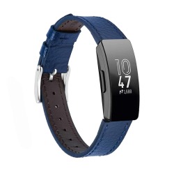 Killer Deals Leather Strap For Fitbit Inspire 2 - Blue - Strap Only Watch Excluded