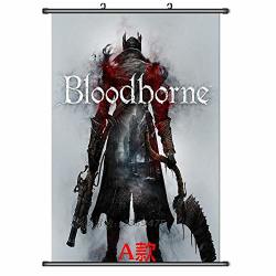 Futurecos Wall Scroll Poster Fabric Painting For PS4 Game Bloodborne Poster Home Decor Anime Scroll Painting Bloodborne The Old Hunters Edition 15.7 23.6 Inch 40CM 60CM A